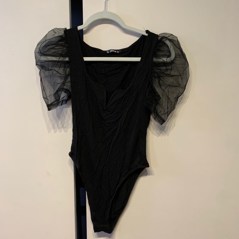Shein puff sleeve bodysuit